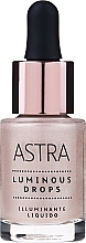 Fragrances, Perfumes, Cosmetics Liquid Highligher - Astra Make-Up Luminous Drops Liquid Lighting