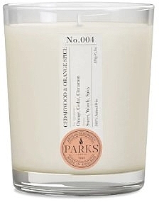 Scented Candle - Parks London Home №004 Cedarwood & Orange Spice Candle — photo N3