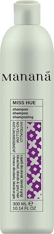 Shampoo for Blonde & Bleached Hair - Manana Miss Hue Shampoo — photo N1