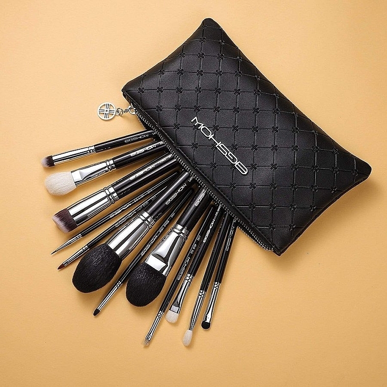 Makeup Brush Set, bright silver - Eigshow Beauty Makeup Brush Master Light Gun Black — photo N6
