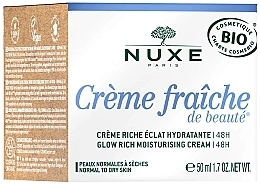 Moisturizing Face Cream - Nuxe Creme Fraiche De Beaute Glow Rich Moisturising Cream 48H — photo N3