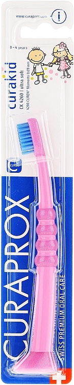 Baby Toothbrush Curakid, pink-blue - Curaprox — photo N2