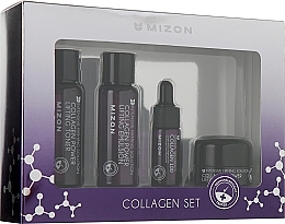 Fragrances, Perfumes, Cosmetics Miniature Set - Mizon Collagen Miniature Set (f/toner/40ml + f/emul/40ml + f/serum/9.3ml + f/cr/15ml)