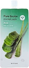 Aloe Vera Night Mask - Missha Pure Source Pocket Pack Aloe — photo N1