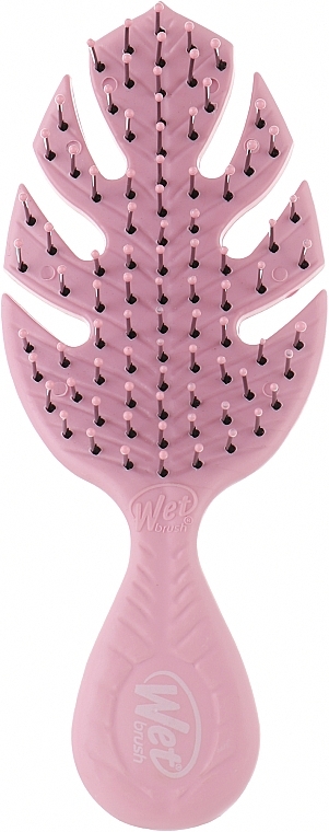 Mini Hair Brush - Wet Brush Go Green Mini Detangler Pink — photo N1