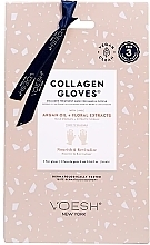 Fragrances, Perfumes, Cosmetics Collagen Hand Treatment - Voesh Collagen Gloves Trio Argan Oil & Floral Extract