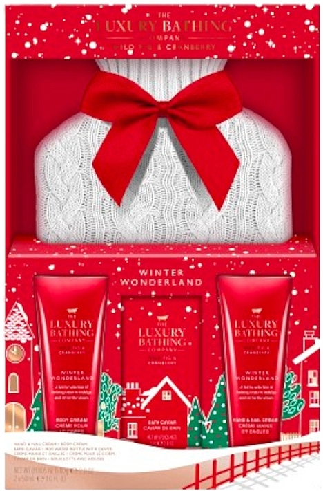 Bundle - Grace Cole The Luxury Bathing Winter Wonderland Wild Fig & Cranberry Cosy Up (b/cr/50ml + h/cr/50ml+ b/caviar/80g+ acc/1pc) — photo N1