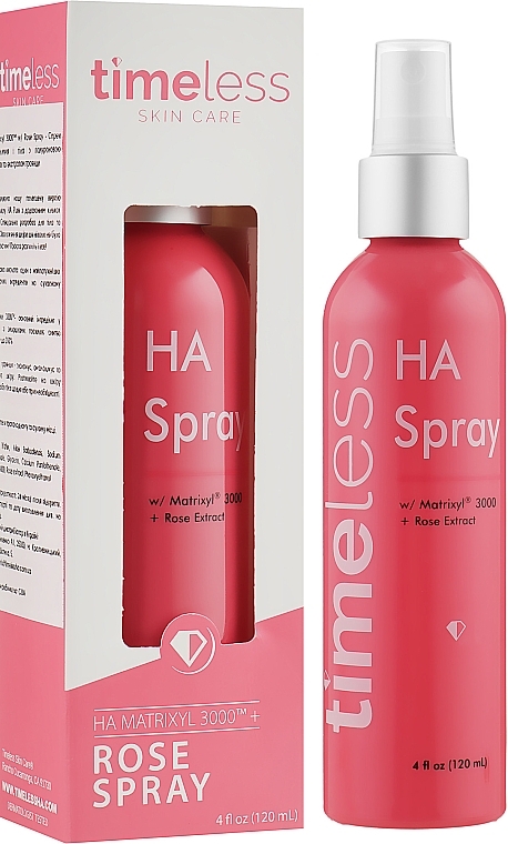 Hyaluronic Acid and Rose Extract Face & Body Spray - Timeless Skin Care HA+C Matrixyl 3000 — photo N2