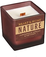 Fragrances, Perfumes, Cosmetics Ambra & Vetiver Scented Candle - Heart & Home Nature Candle