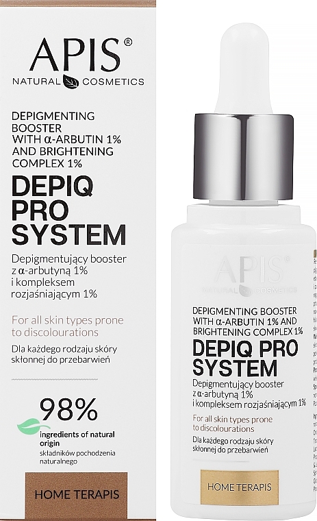 Depigmenting Booster with Alpha-Arbutin 1% & Clarifying Complex 1% - APIS Professional Depiq Pro System Depigmenting Booster — photo N2