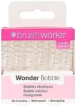 Transparent Hair Ties, 6 pcs - Brushworks Wonder Bobble Clear — photo N1