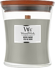 Scented Candle in Glass - WoodWick Hourglass Candle Wood Smoke — photo N2