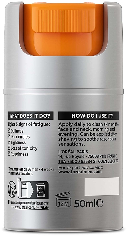 Moisturizing Lotion - L'Oreal Paris Men Expert Hydra Energetic Daily Anti-Fatigue Moisturising Lotion — photo N2