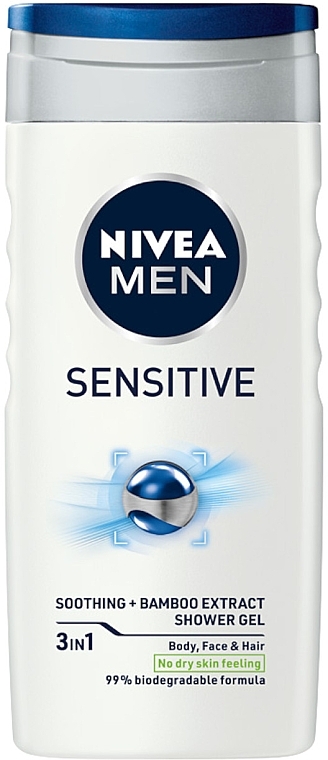 Set - NIVEA MEN Sensitive Collection (sh/gel/250ml + ash/balm/100ml + foam/200ml) — photo N4