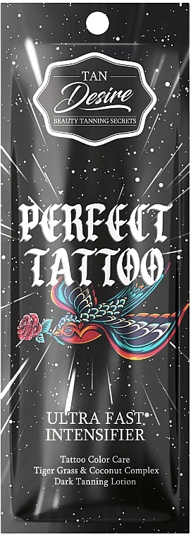 Tanning Cream with Tingles, Dark Bronzants & Tattoo Protection - Tan Desire Perfect Tattoo Ultra Intensifier (sample) — photo N1