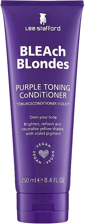 Toning Conditioner for Colored Hair - Lee Stafford Bleach Blondes Purple Toning Conditioner — photo N1