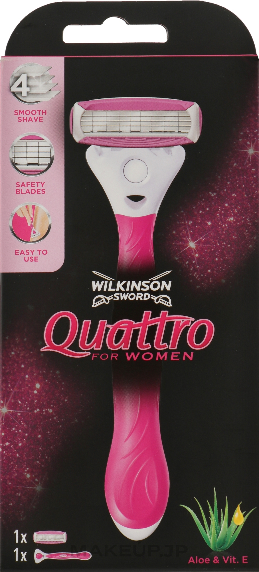 Disposable Razors, 1 pcs - Wilkinson Sword Quattro for Women Gift Box — photo 1 szt.