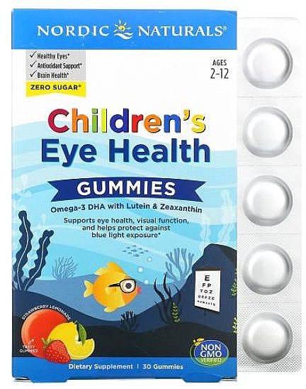 Children's Eye Health Gummies - Strawberry Lemonade - Nordic Naturals Children's Eye Health Gummies — photo N1