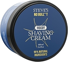 Fragrances, Perfumes, Cosmetics Shaving Cream - Steve's No Bull***t Woody Shaving Cream