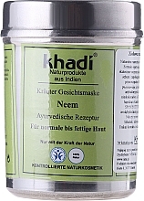 Fragrances, Perfumes, Cosmetics Plant Face Mask "Neem" - Khadi