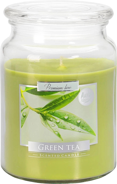 Premium Scented Candle in Jar 'Green Tea' - Bispol Premium Line Aura Green Tea — photo N1
