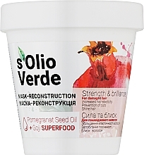 Fragrances, Perfumes, Cosmetics Restorative Mask for Damaged Hair - Solio Verde Pomegranat Speed Oil Mask-Reconstruction