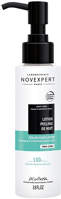 Facial Night Zinc Lotion Peeling - Novexpert Trio-Zinc Lotion Peeling De Nuit — photo N3