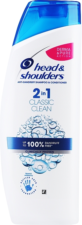 Anti-Dandruff Shampoo & Conditioner - Head & Shoulders 2In1 Shampoo & Conditioner Classic Clean — photo N1