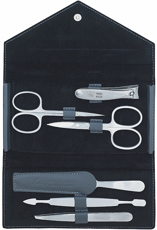 Manicure Set 'Grey', leather grey, 6 pcs - Erbe Solingen 9004 — photo N10