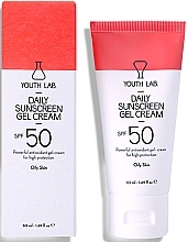 Fragrances, Perfumes, Cosmetics Sunscreen Gel Cream for Oily Skin SPF 50 - Youth Lab. Daily Sunscreen Gel Cream SPF 50