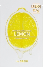 Fragrances, Perfumes, Cosmetics Facial Lemon Sheet Mask - The Saem Natural Lemon Mask Sheet