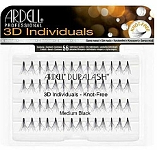 Fragrances, Perfumes, Cosmetics Individual Lashes Kit - Ardell Duralash 3D Individuals Medium Black 75942