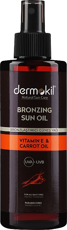 Natural Tanning Oil - Dermokil Natural Sun Care Bronzing Sun Oil — photo N1