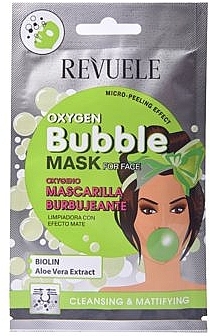 Cleansing & Mattifying Mask - Revuele Cleansing Oxygen Bubble Mask — photo N1