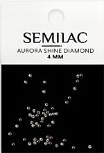 Nail Crystals, 4 mm - Semilac Aurora Shine Diamond — photo N3