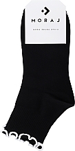 Fragrances, Perfumes, Cosmetics Women's Short Cotton Socks with Ruffles, black - Moraj