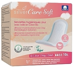 Ultra-Thin Cotton Day Pads with Soft Wings, 10 pcs. - Masmy Silver Care Soft — photo N1