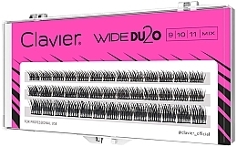 Wide MIX False Lashes, 9mm, 10mm, 11mm - Clavier Wide DU2O MIX — photo N1