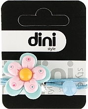 Hair Tie "Flower", blue, d-067 - Dini Kids — photo N1