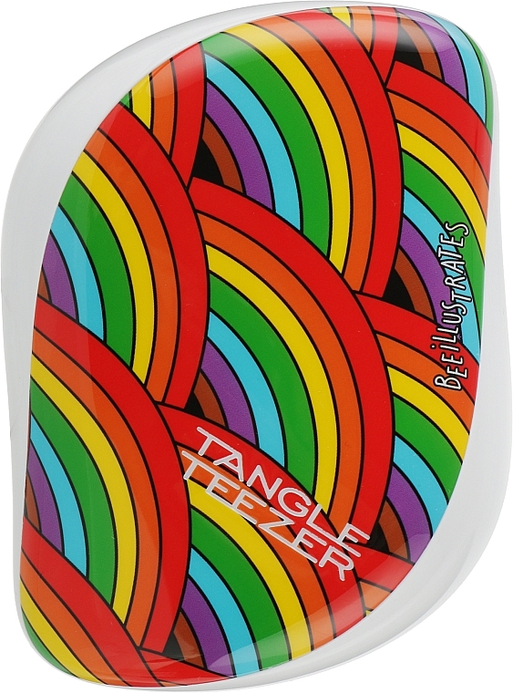 Compact Hair Brush - Tangle Teezer Compact Styler Rainbow Galore — photo N2