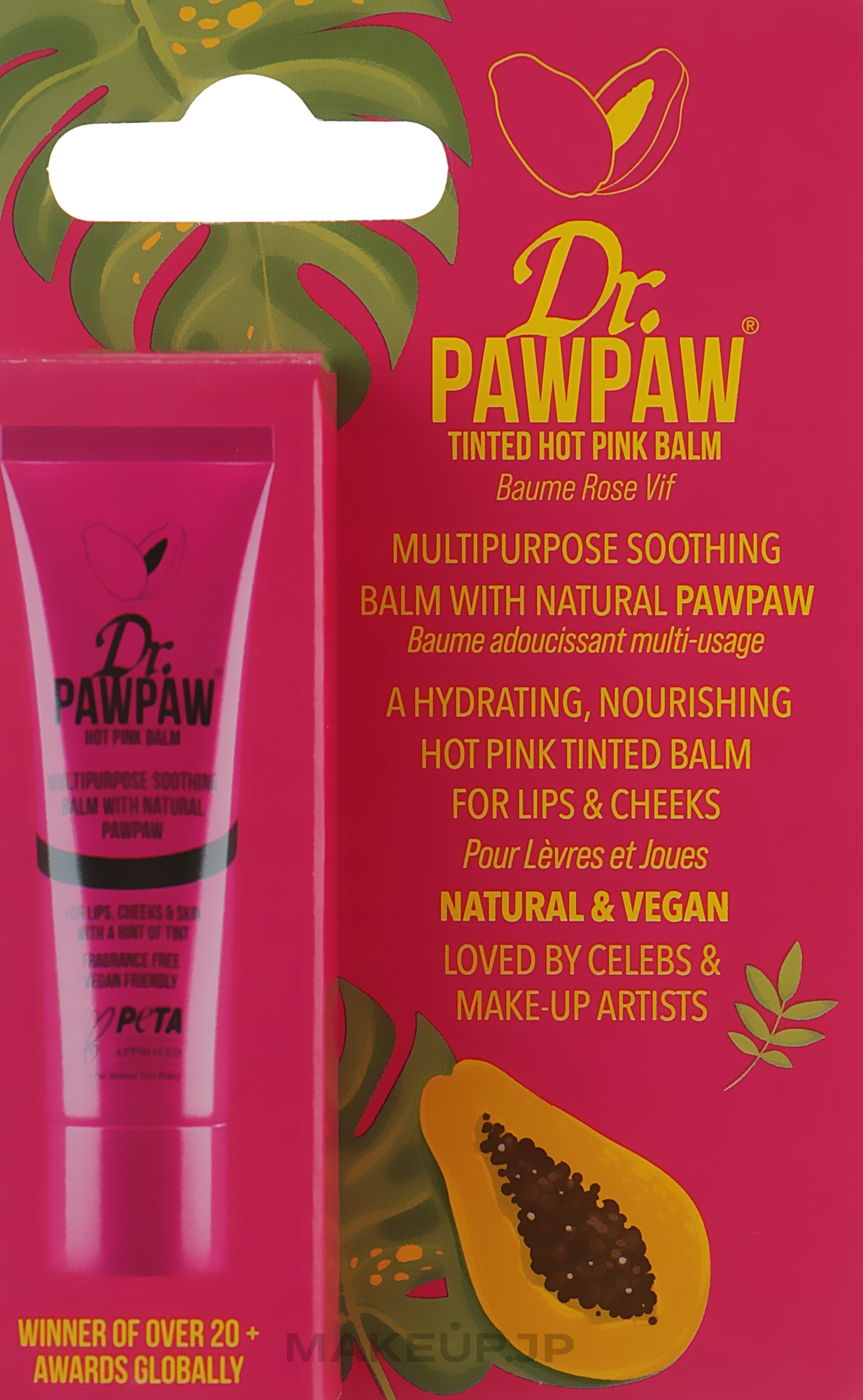 Koloryuj№cy balsam do ust - Dr. PAWPAW Hot Pink Balm — photo 10 ml