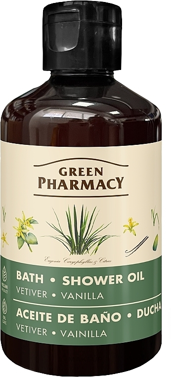 Vetiver & Vanilla Bath & Shower Oil - Green Pharmacy — photo N1