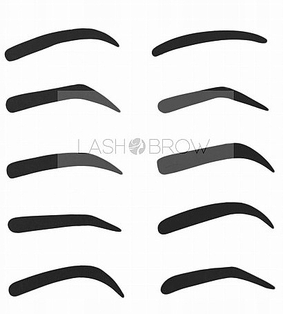 Brow Shaping Stencil, 10 forms - Lash Brow — photo N2