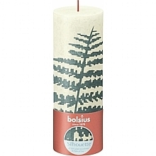 Fragrances, Perfumes, Cosmetics Cylinder Candle Soft Parel Met Print, 190/68 mm - Bolsius Rustic Pillar Candle Silhouette