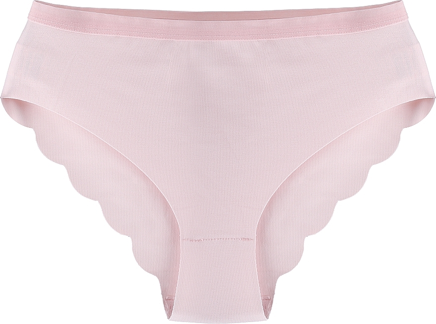 Laser-Cut Cotton Bikini Panties 'Figi', peach - Moraj — photo N1