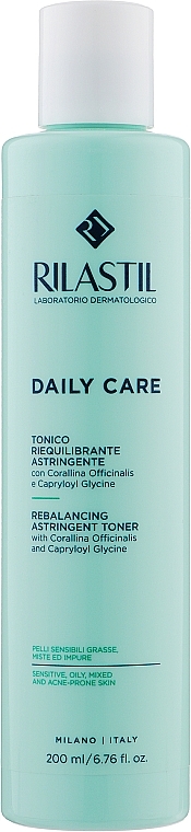 Facial Tonic for Oily Skin - Rilastil Daily Care Rebalancing Astringent Toner — photo N1