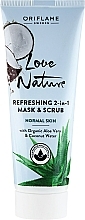 Fragrances, Perfumes, Cosmetics Refreshing Mask and Scrub 2 in 1 - Oriflame Love Nature Refreshing 2in1 Mask&Scrub