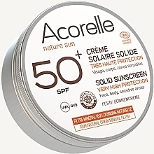 Fragrances, Perfumes, Cosmetics Solid Sunscreen Cream SPF 50+ - Acorelle Solid Sunscreen Very High Protection SPF 50+