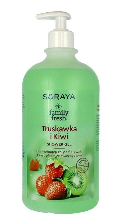 Shower Cream-Gel "Strawberry & Kiwi" - Soraya Family Fresh — photo N1