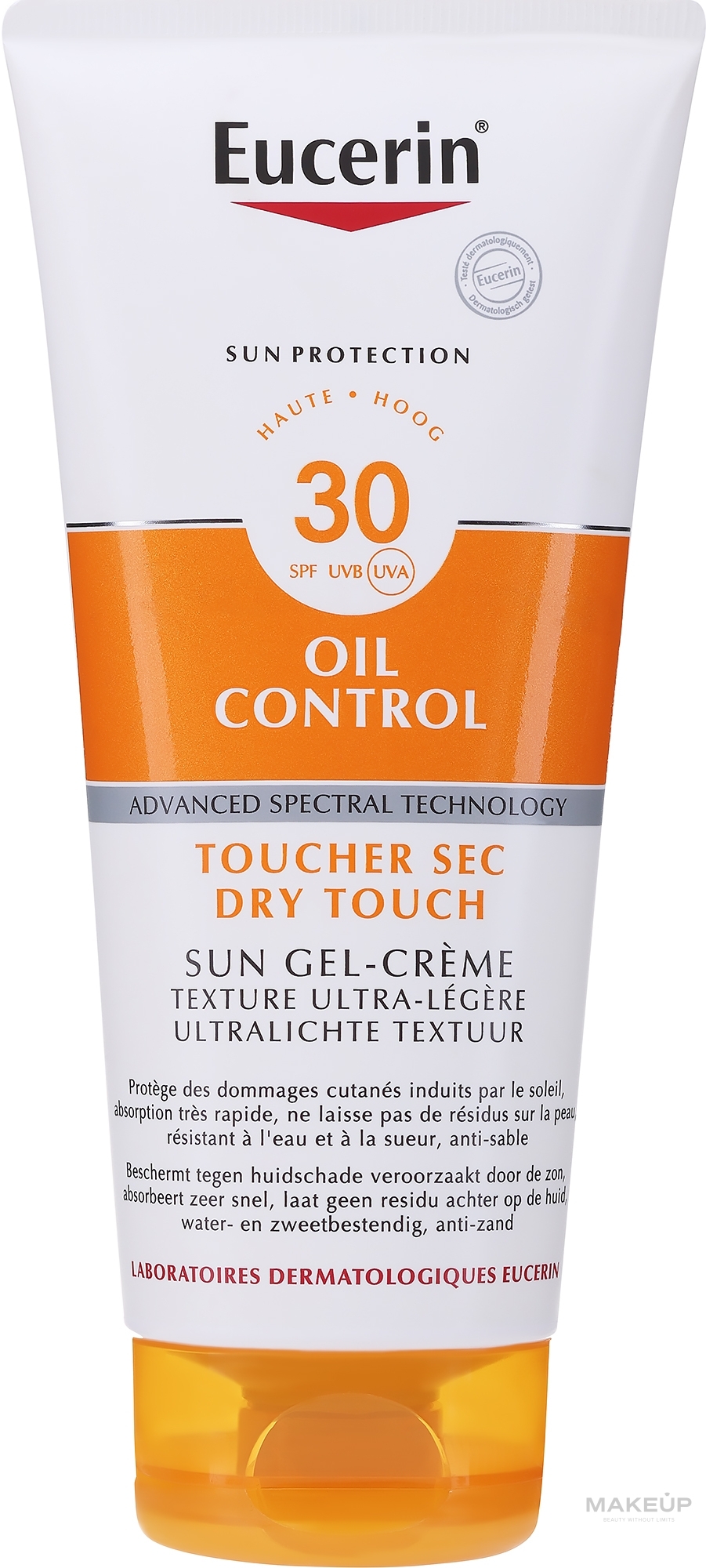 Body Gel-Cream - Eucerin Sun Protection Sensitive Protect Sun Gel-Cream Dry Touch SPF 30 — photo 200 ml